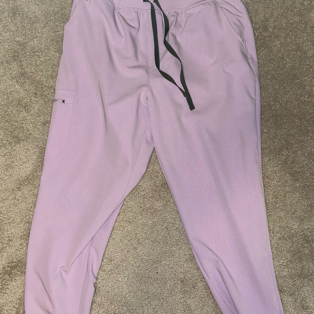FIGS Womens High Waisted Zamora Scrub Pants, Regular Length- Lavender Haze 2XL